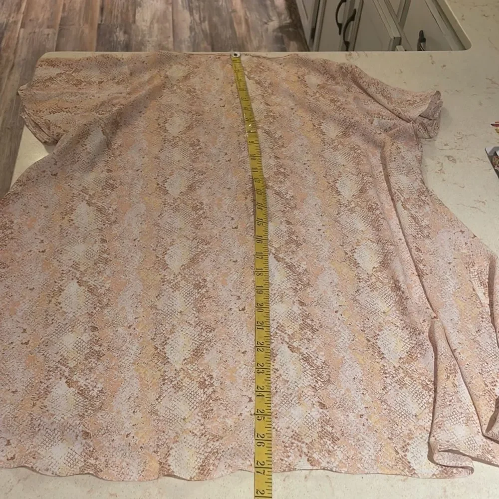 Buddy Love snakeskin vneck blouse SZ small
